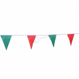 Green and Red Color Decorative Bunting Factory Direct Wholesale String Flags
