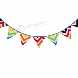 handgefertigte Stoff Flagge original Vintage Designs bunten Chevron-Muster pl020