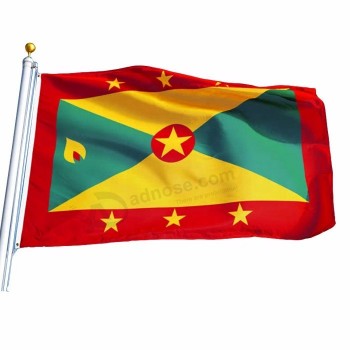полиэстер печать 3 * 5ft Гренада производитель флаг страны