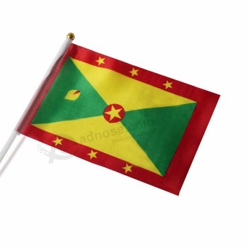 small size polyester grenada hand held waving country flag