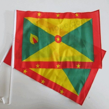 차 창을위한 뜨개질을 한 폴리 에스테 소형 그레나다 깃발
