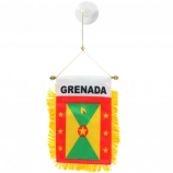 Polyester Grenada National car hanging mirror flag