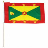 High Quality Polyester Mini Stick Grenada Hand Flags
