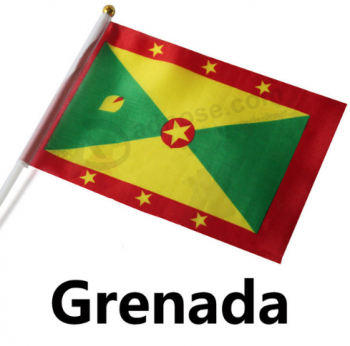 Polyester Mini Grenada Hand schütteln Flagge Großhandel