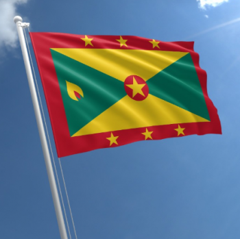 polyester fabric national country flag of grenada