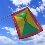 plastic stick mini printed grenada hand flag for fans cheering