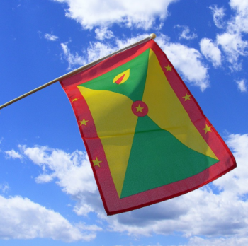 plastic stick mini printed grenada hand flag for fans cheering