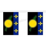 France Guadeloupe String 30 Flag Polyester Material Bunting - 9m (30') Long
