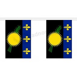 france guadeloupe string 30 flag polyester material bunting - 9m (30') long