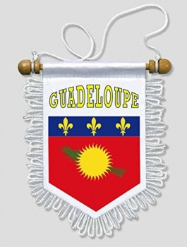 Interactive - Guadeloupe - 5 x 6 inch - Car and wall Flag Pennant Banner