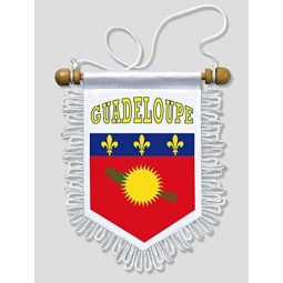 interactive - guadeloupe - 5 x 6 inch - Car and wall flag pennant banner