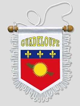 interactive - guadeloupe - 5 x 6 inch - Car and wall flag pennant banner