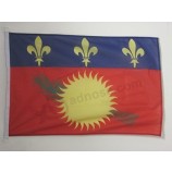 guadeloupe flag 2' x 3' for outdoor - french region of guadeloupe flags 90 x 60 cm - banner 2x3 ft knitted polyester with rings