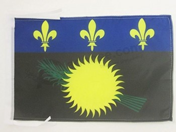 Флаг Гваделупы 18 '' x 12 '' шнуры - Французская область Гваделупа маленькие флаги 30 x 45 см - баннер 18x12 в