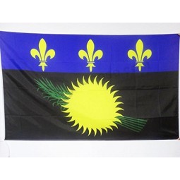 Guadeloupe Flagge 3 'x 5' für eine Stange - Französische Region von Guadeloupe Flaggen 90 x 150 cm - Banner 3x5 ft mit Loch
