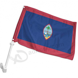 30*45cm polyester material Guam car flag with pole