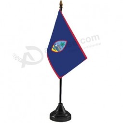 Factory directly sales decorative office mini Guam table flag