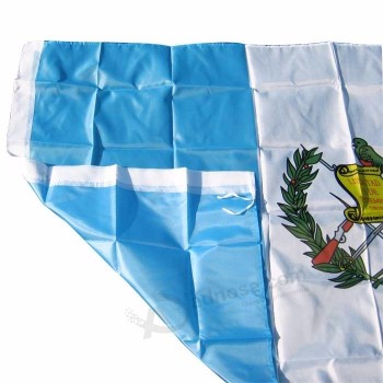 Hecho a medida de alta calidad de diferentes tamaños 2x3ft 4x6ft 3x5ft bandera nacional de tela de poliéster del país bandera de guatemala
