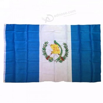 3x5ft bandera de país de guatemala de alta calidad barata con dos ojales bandera personalizada / 90 * 150 cm todas las banderas de países del mundo