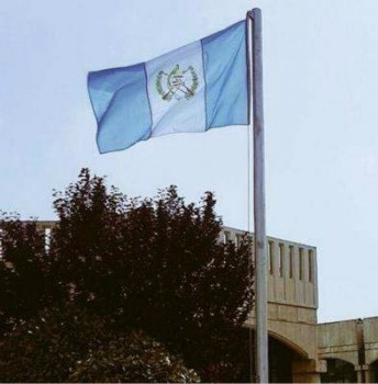 promozione personalizzata in poliestere stampa bandiera nazionale del guatemala con asta