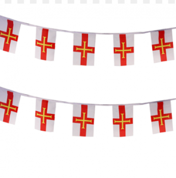 High quality polyester Mini Guernsey banner string flag