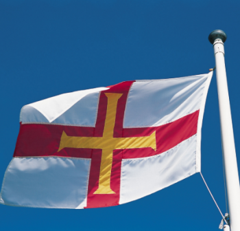 Poliéster 3 * 5 pies bandera de Guernsey con dos ojales