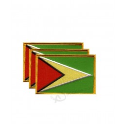 Packung mit 6 Guyana-Flaggen-Aufnähern, 3,50 