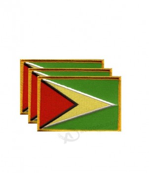 Packung mit 6 Guyana-Flaggen-Aufnähern, 3,50 