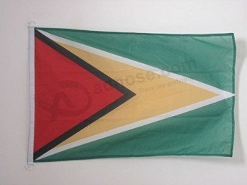 Guyana Flag 2' x 3' for Outdoor - Guyanese Flags 90 x 60 cm - Banner 2x3 ft Knitted Polyester with Rings