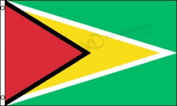 Comercio al por mayor de alta calidad personalizada bandera de Guyana 2x3ft poli