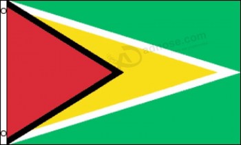 kundenspezifische Qualitäts-Guyana-Großhandelsflagge 2x3ft Poly