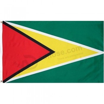 Großhandel benutzerdefinierte Guyana Flagge Polyester 3 ft. x 5 ft.