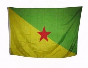 Promoção ao ar livre personalizado impressão digital poliéster bandeira da guiana francesa