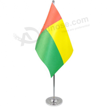 bandeira de mesa de poliéster personalizado guiné-bissau mesa de reunião