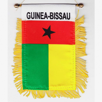 pequeña mini ventana del coche espejo retrovisor bandera de guinea-bissau