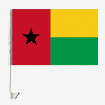 gestrickte Polyester Mini Guinea-Bissau Flagge für Autofenster