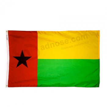 Hitzedruck Polyester Guinea-Bissau Flagge
