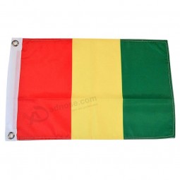 guinea polyester country flags desk outside waving parade guinea (12 inch x 18 inch grommet flag)