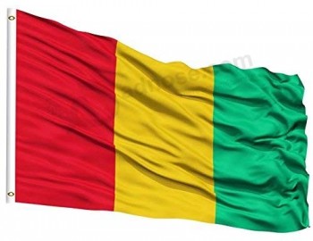 기니 국기 3x5 ft 인쇄 폴리 에스테르 플라이 기니 국기 배너 황동 그로멧
