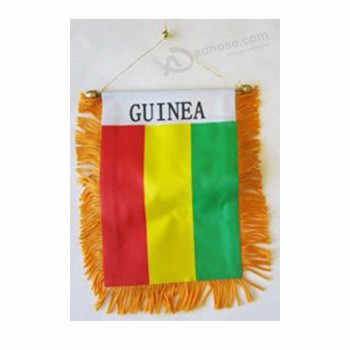 нестандартная Гвинея - флаг на окне с высоким качеством