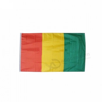 기니 공화국 90 x 150cm 폴리 기 그로멧이 달린 폴리 깃발