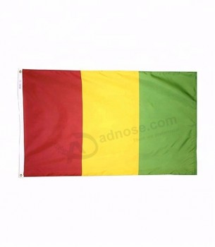 Bandeiras da Guiné de poliéster de impressão personalizada de 3 * 5 pés com alta qualidade