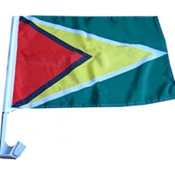 Factory selling car window Gayana flag with plastic pole