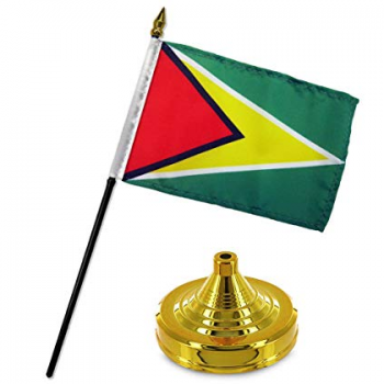 ガイアナの国旗ガイアナの国の机の旗