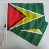 Knitted Polyester Mini Guyana Flag For Car Window