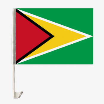 bandera de la ventana del coche de Guyana de poste de plástico de colores vivos