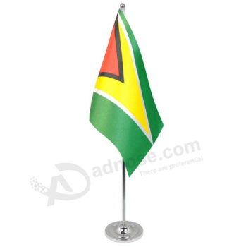 Factory sales decorative office mini Guyana table flag