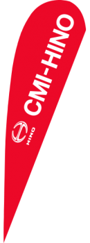 Hino Teardrop banners with high quality