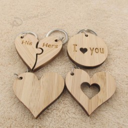 portachiavi cuore in legno moda donna portachiavi in ​​legno amore ciondolo chiave gioielli miglior regalo