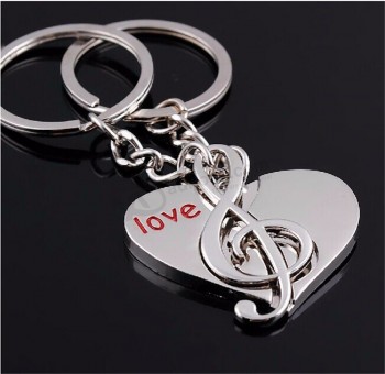 nieuwigheid creatief paar sleutelhanger liefhebbers hart sleutelhanger ring casual trinket Valentijnsdag huwelijksverjaardag cadeau souvenir